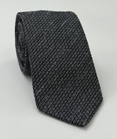 Charcoal Gray Shantung Grenadine Grossa Silk Tie SHGT-12